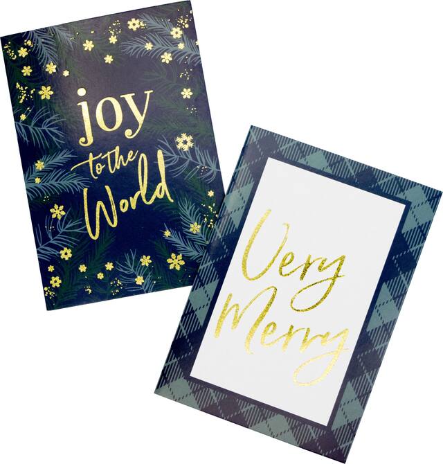 Glitter Joy & Merry Holiday Cards, 16-pk Composite_or_Mixed