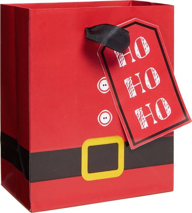 Mini sac-cadeau de Noël avec habit de Père Noël Front_Angled_Right