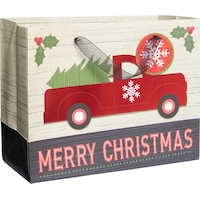 Small Truck Merry Christmas Gift Bag Front_Angled_Right