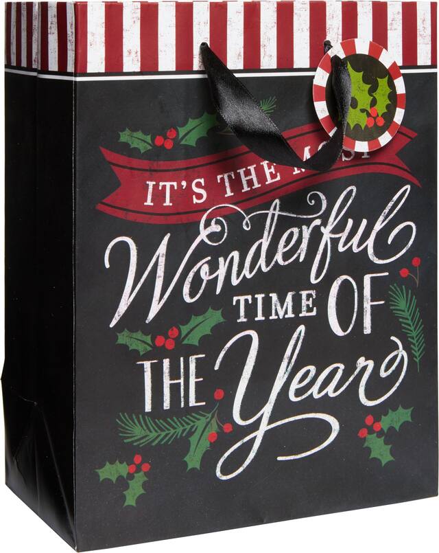 Most Wonderful Time Gift Bag, Small Front_Angled_Right