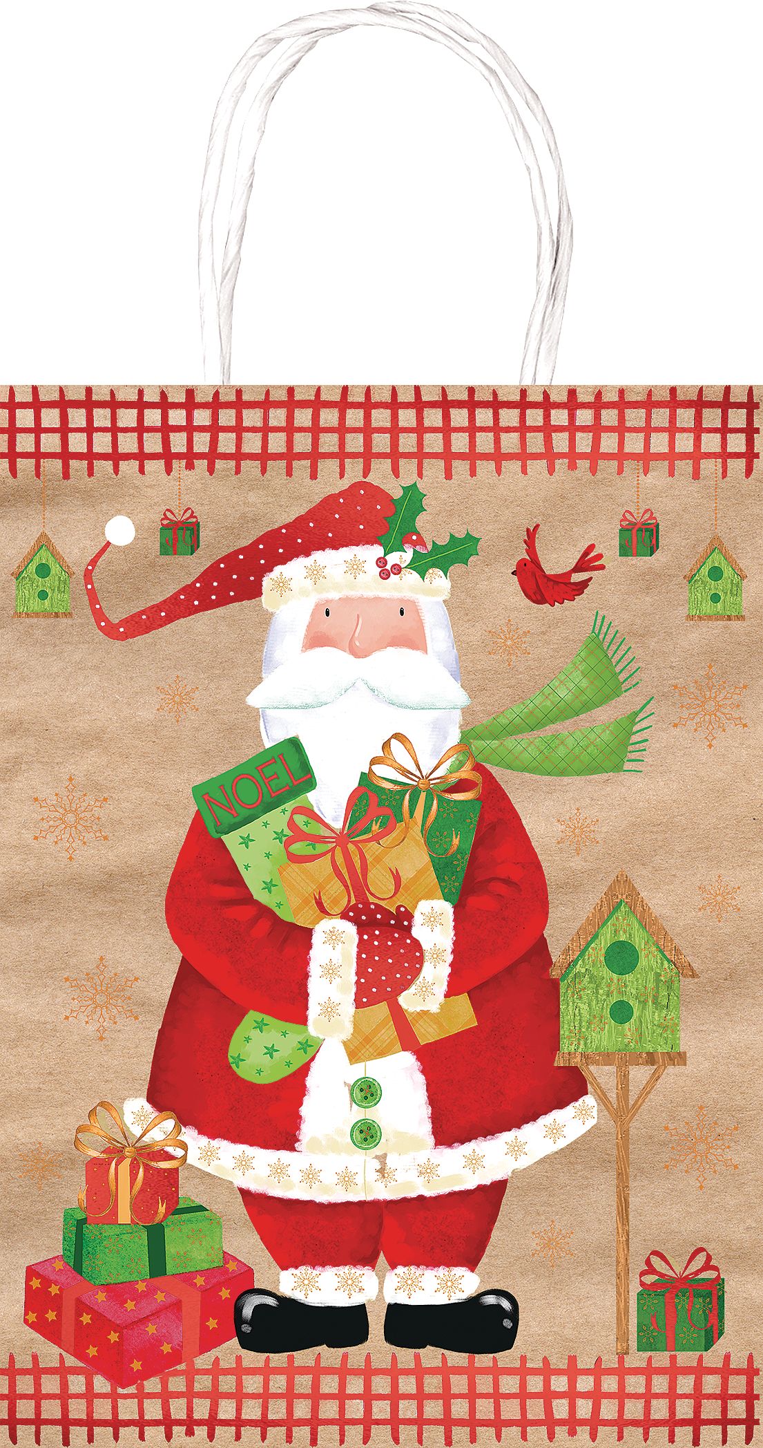 Santa Claus Christmas Gift Bag Front_Flat