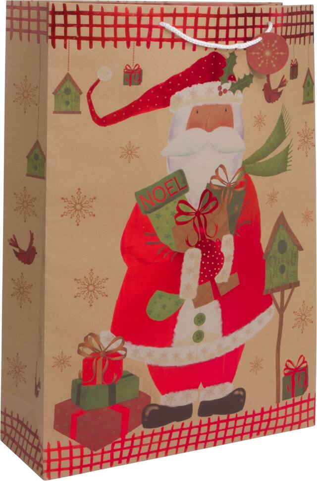 Santa Claus Christmas Gift Bag Front_Angled_Right