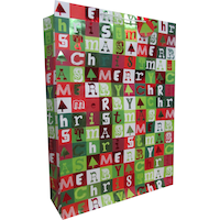 Contemporary Greetings Christmas Gift Bag Front_Angled_Right