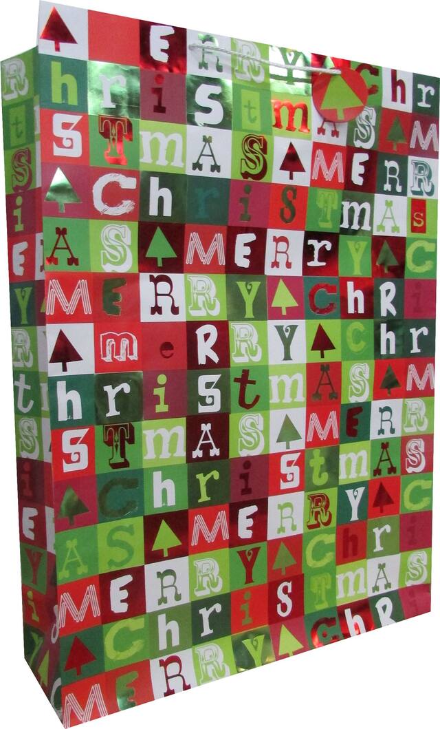 Sac-cadeau de Noël contemporain Meilleurs voeux Front_Angled_Right