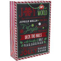 Sac-cadeau de Noël brillant avec tableau Front_Angled_Right