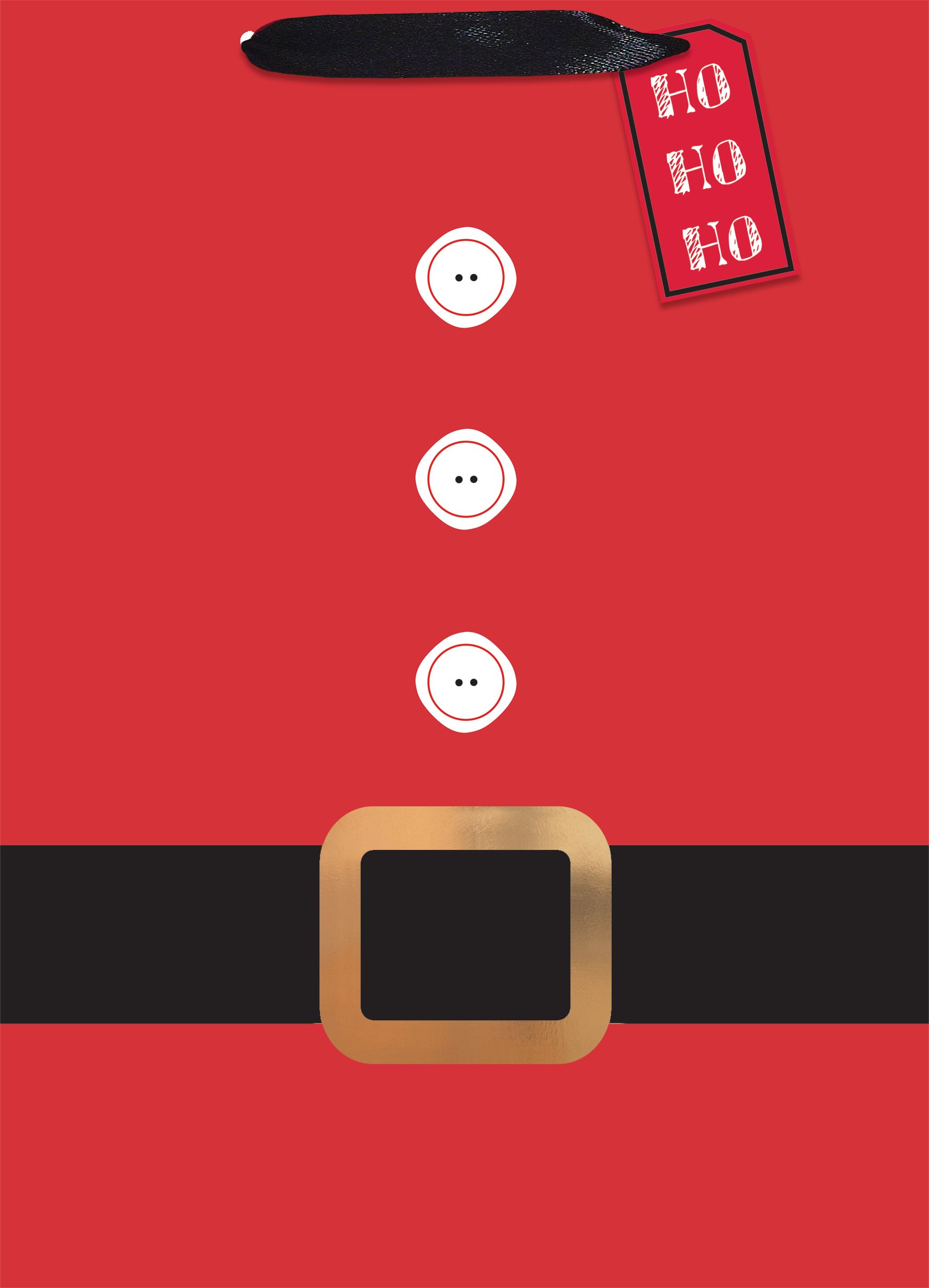 Santa Suit Gift Bag, Large Front_Flat