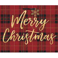 Sac-cadeau neutre en papier Joyeux Noël, moyen Front_Flat