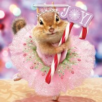 Sac-cadeau lustré tamia ballerine, petit Front_Flat