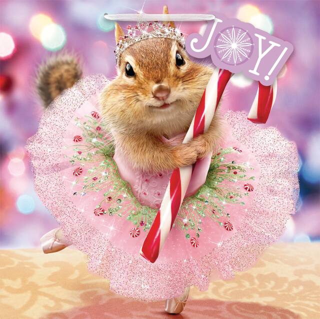 Sac-cadeau lustré tamia ballerine, petit Front_Flat