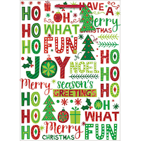 Giant Joyful Holiday Glossy Gift Bag Front_Flat