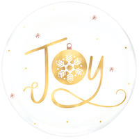 Metallic Joy Plastic Dessert Plates, 4-pk Overhead_Flat