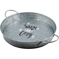 Plateau de service métallique Warm & Cozy Front_Angled_Left