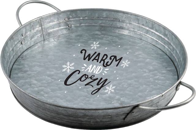 Warm & Cozy Metal Serving Tray Front_Angled_Left