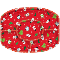 Snowy Friends Sectional Platter, 18-in Front_Flat