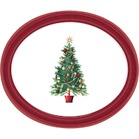 Assiette de service ovale Mon beau sapin Front_Flat