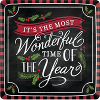 Assiettes à dessert Most Wonderful Time, paq. 18 Overhead_Flat