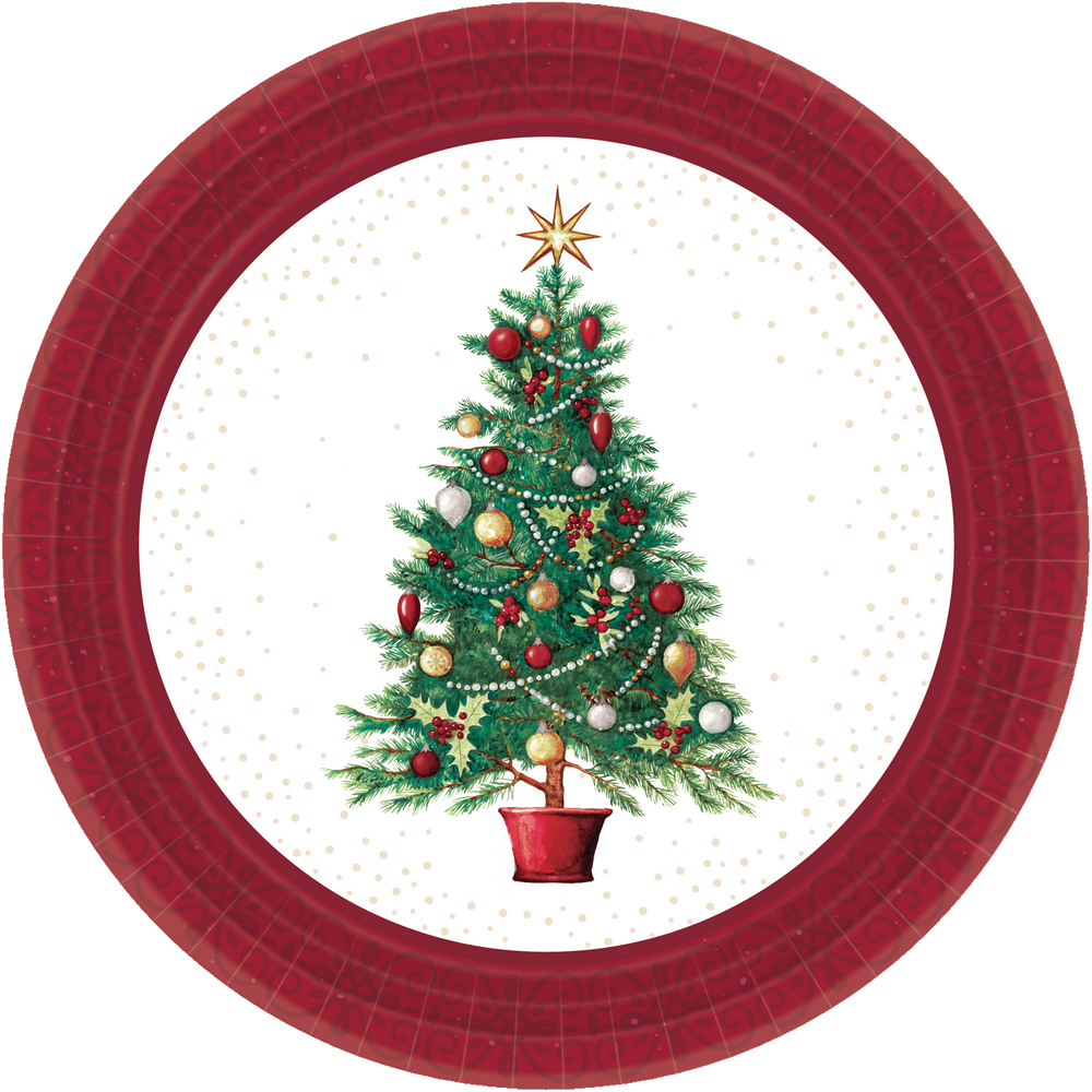 Big Party Pack Oh Christmas Tree Dessert Plates, 60pk Party City