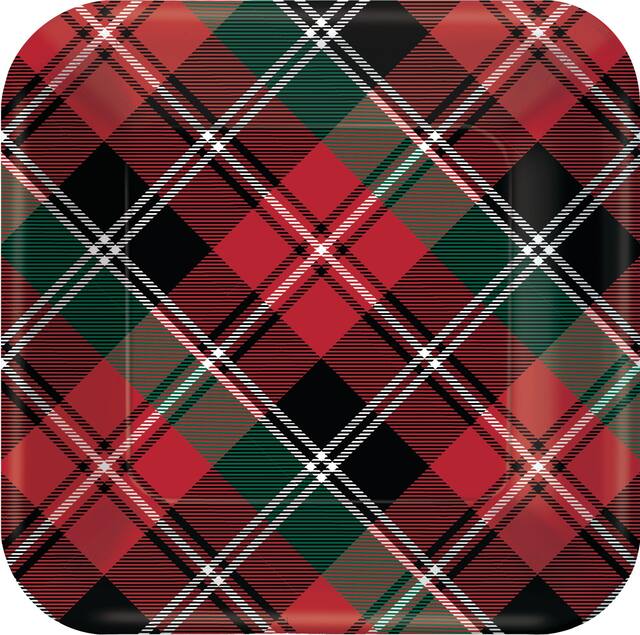 Moules à dessert à motif écossais, 7 po, paq. 40 Overhead_Flat