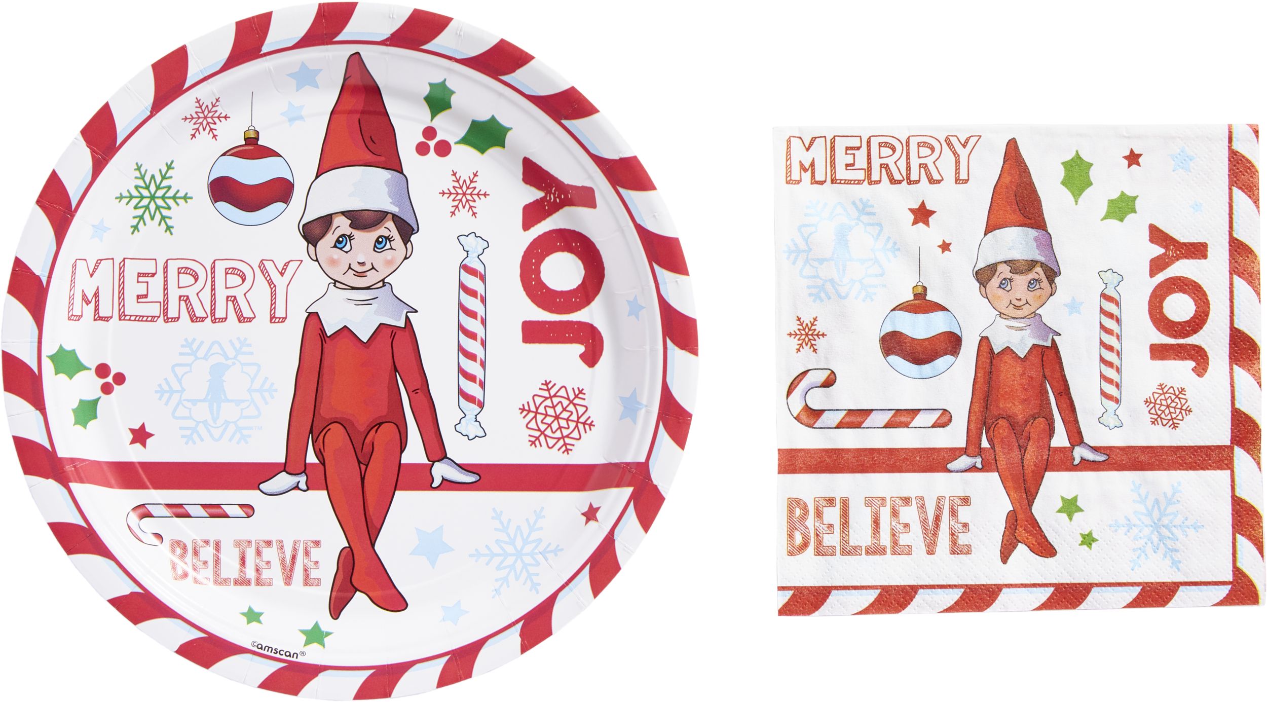 Elf on the Shelf Tableware Combo Pack, 30-pc Overhead_Flat
