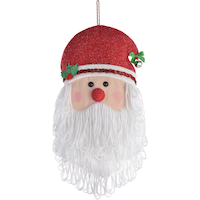Peluche tête de père Noël Front_Flat