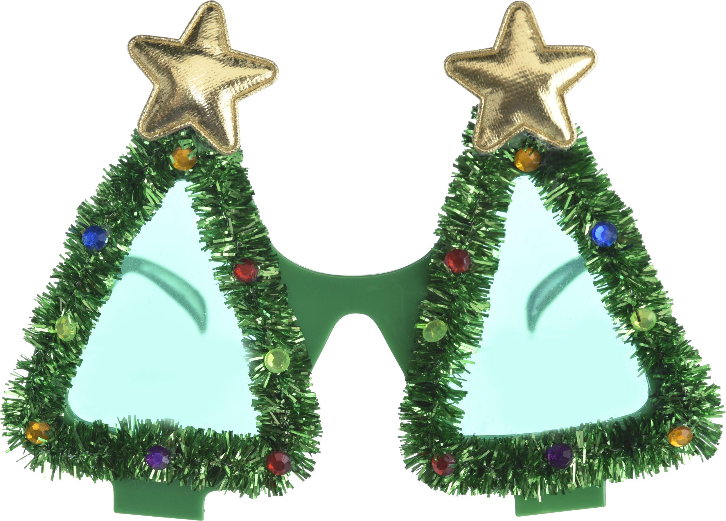 Tinsel Christmas Tree Sunglasses Front_Flat