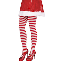 Collants à motifs de canne en bonbon pour adulte Front_Angled_Left