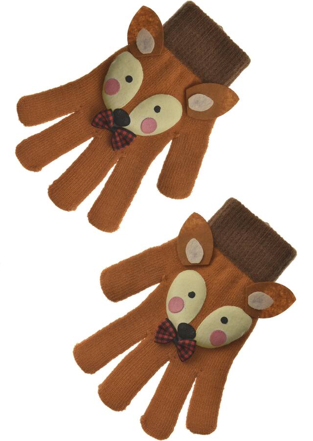 Gants renard pour enfant Overhead_Flat