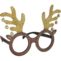Glitter Reindeer Glasses Front_Angled_Right