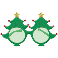 Christmas Tree Glasses Front_Flat