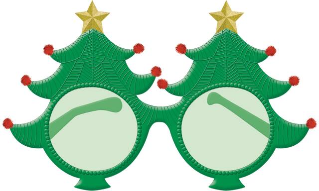 Christmas Tree Glasses Front_Flat