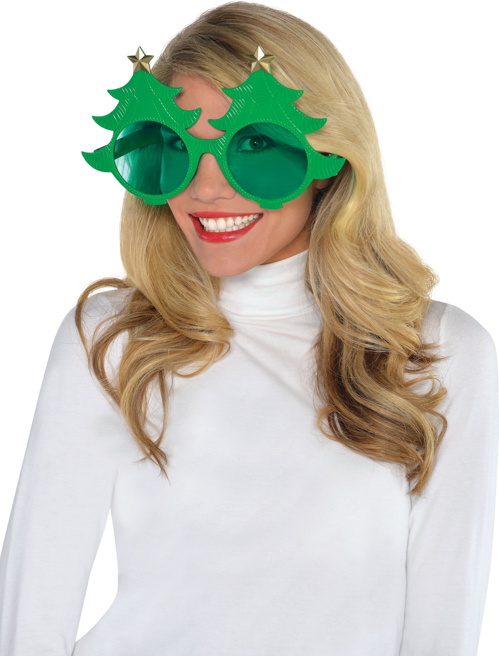 Christmas Tree Glasses Front_Three_Fourths_Angled_Left