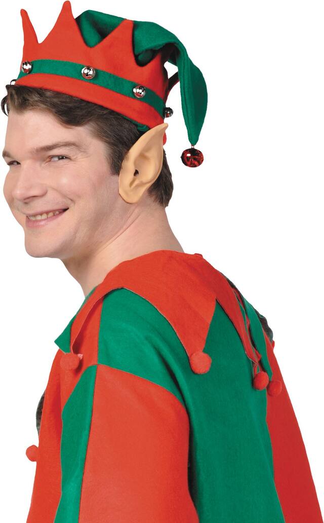 Adult Latex Elf Ears, Beige, One Size, for Christmas Front_Angled_Right