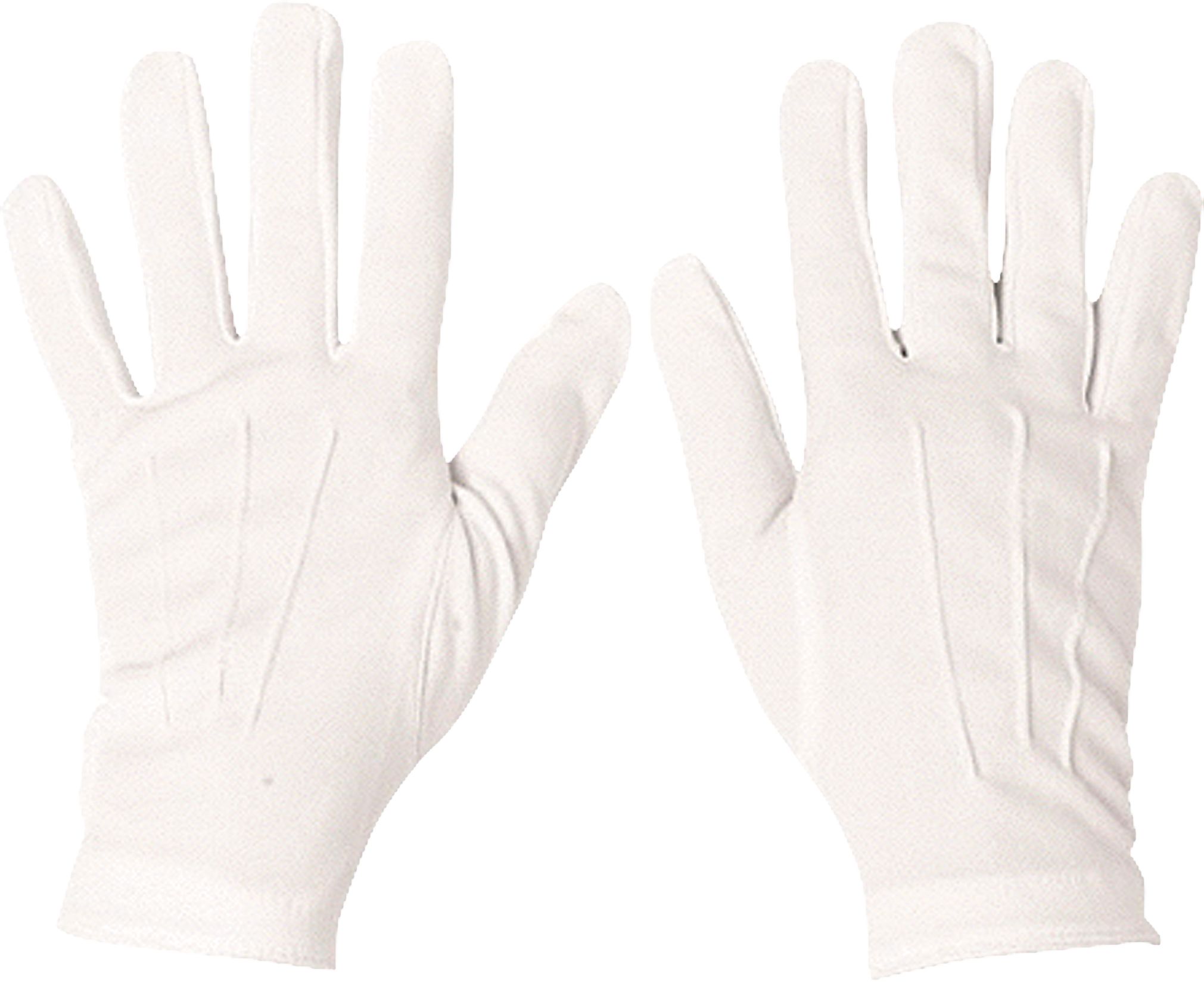 Gants de père Noël, blanc, adulte, taille unique Back_Flat