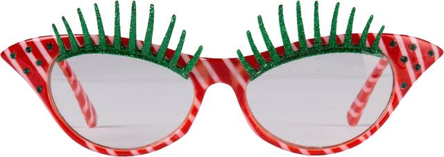 Lunettes à cils canne en bonbon Front_Flat