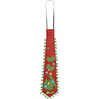 Christmas Tree Tie, Red Front_Flat