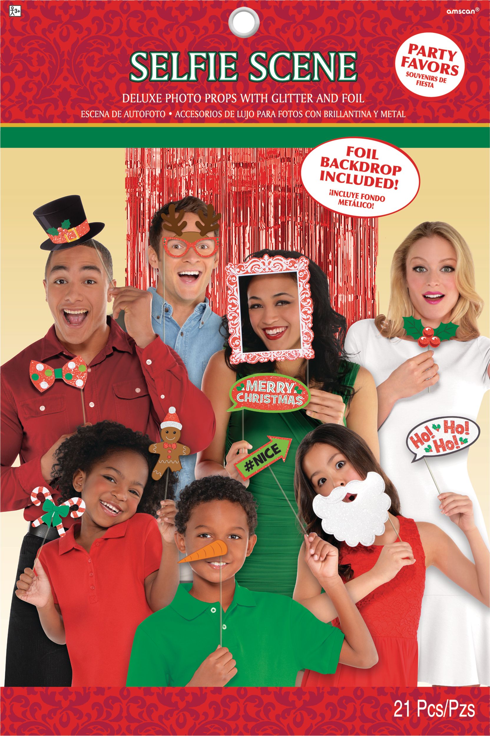 Christmas Photo Booth Props, 21-pc Front_Flat
