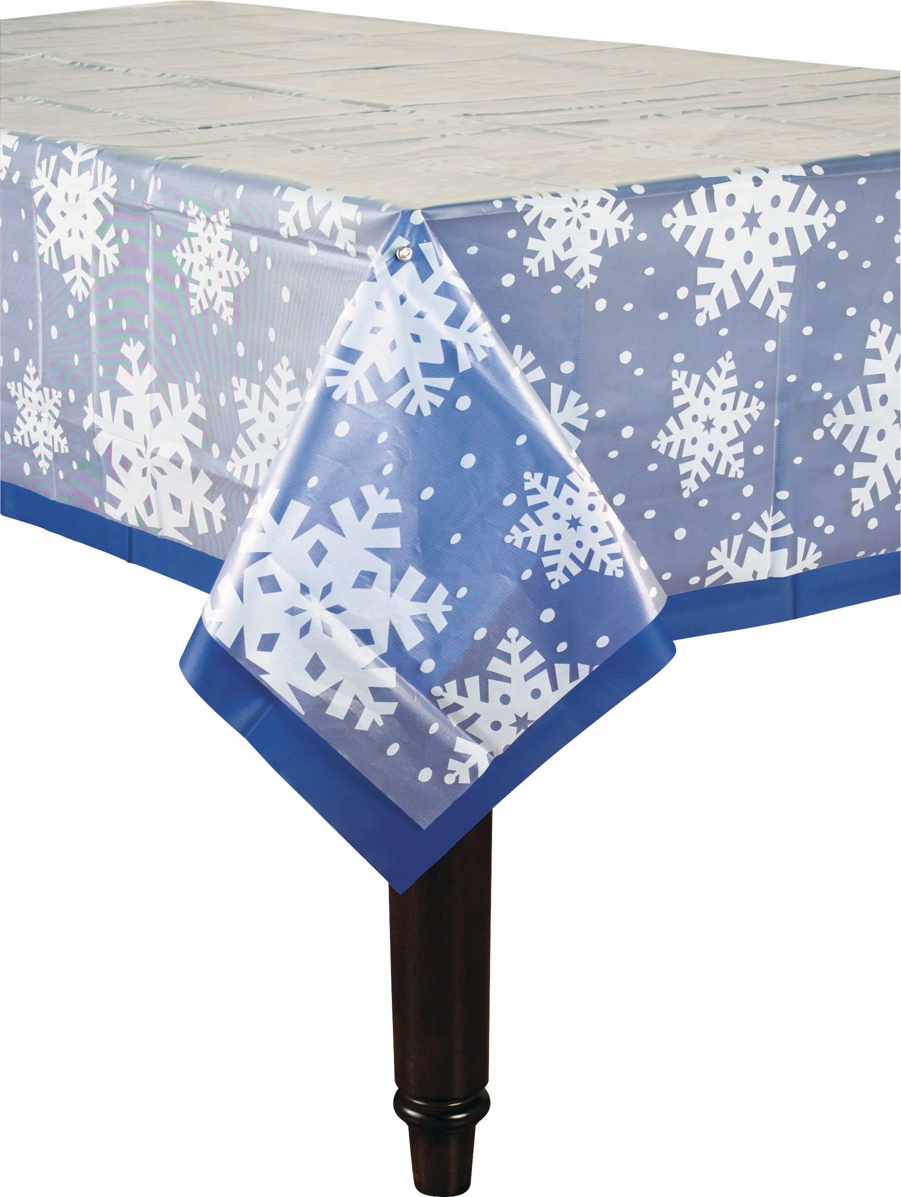 Clear Snowflake Table Cover CloseUp