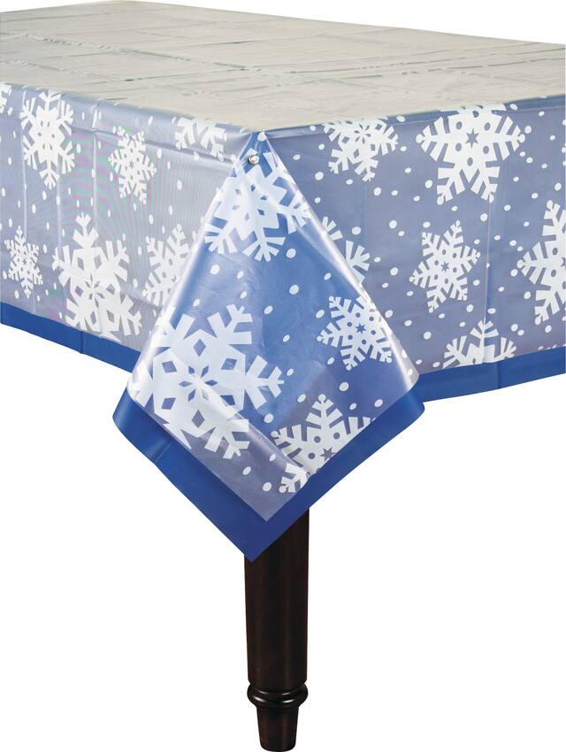 Clear Snowflake Table Cover Party City