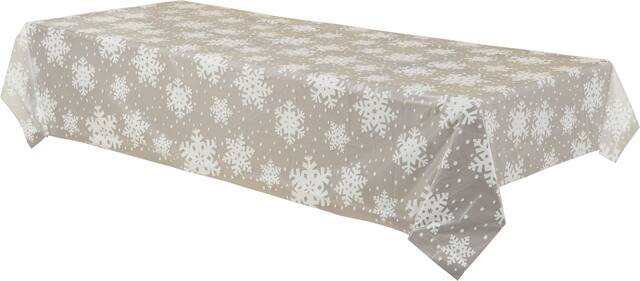 Clear Snowflake Table Cover Front_Angled_Left