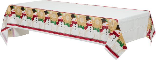 Housse pour table bonhomme de neige Winter Wonderland Front_Angled_Left