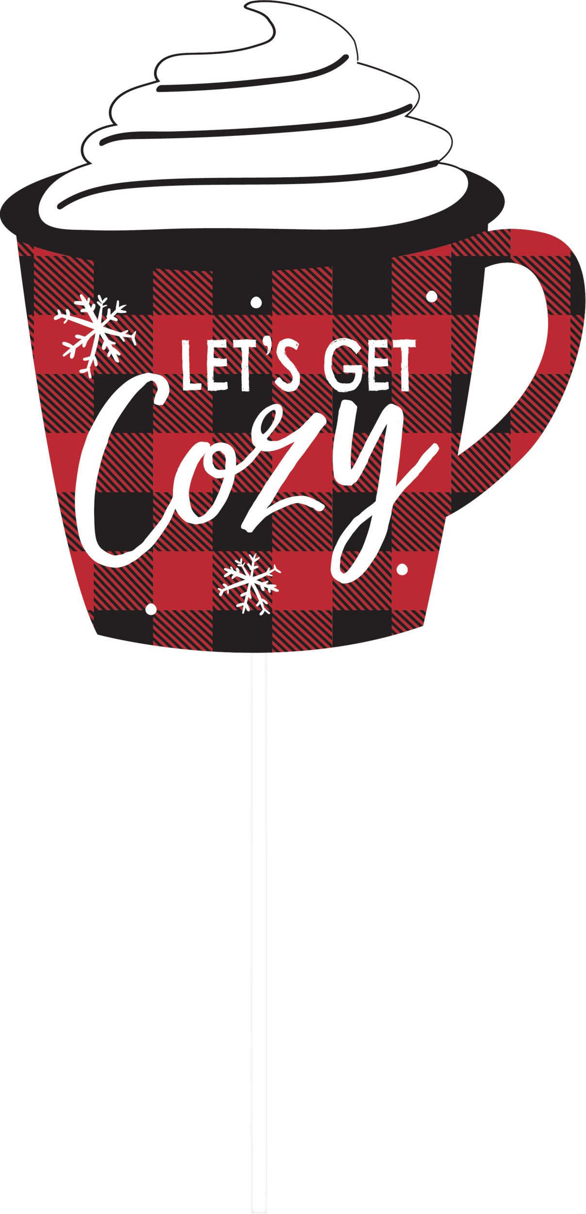 Cozy Christmas Scene Setter with Photo Booth Props Front_Flat