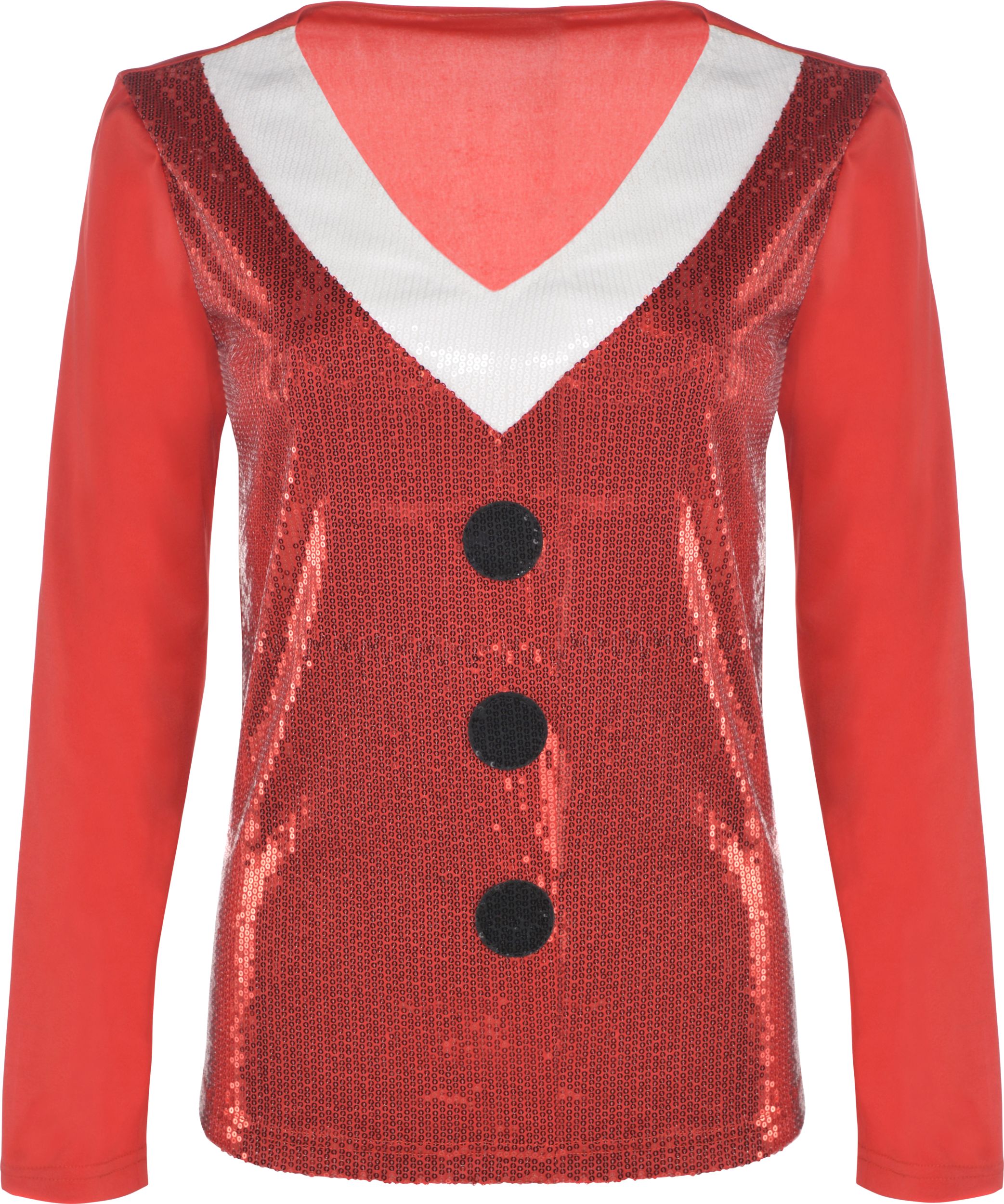 Womens Christmas Sweatshirt Sequin Santa Shirt Cute - View #4