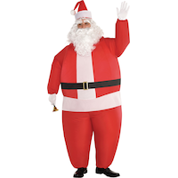 Adult Inflatable Santa Costume Front_Flat