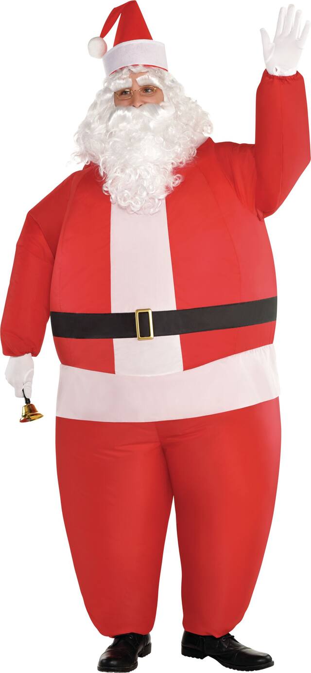 Adult Inflatable Santa Costume Front_Flat