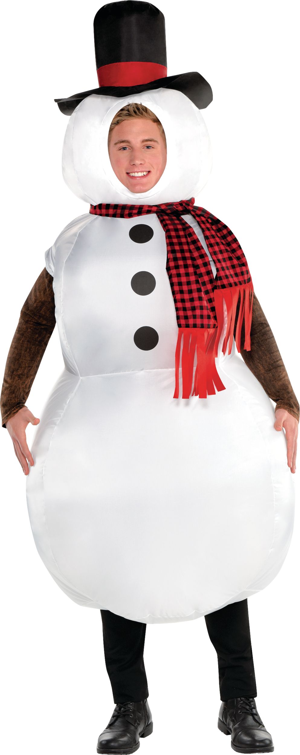 Adult Inflatable Snowman Costume Front_Flat