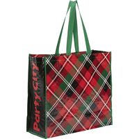 Christmas Plaid Tote Bag Front_Angled_Right