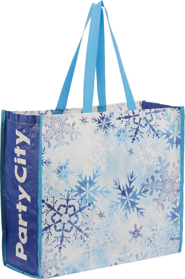 Snowflake Tote Bag Front_Angled_Right