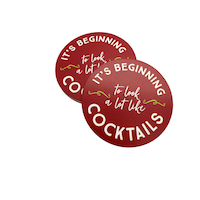 Cocktail Christmas Coasters, 8-pk Front_Flat