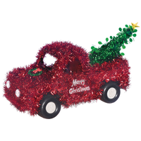 Christmas 3D Truck with Christmas Tree Tinsel Decoration Front_Angled_Left