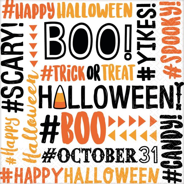 Serviettes à boissons #Halloween, paq. 16 Front_Flat